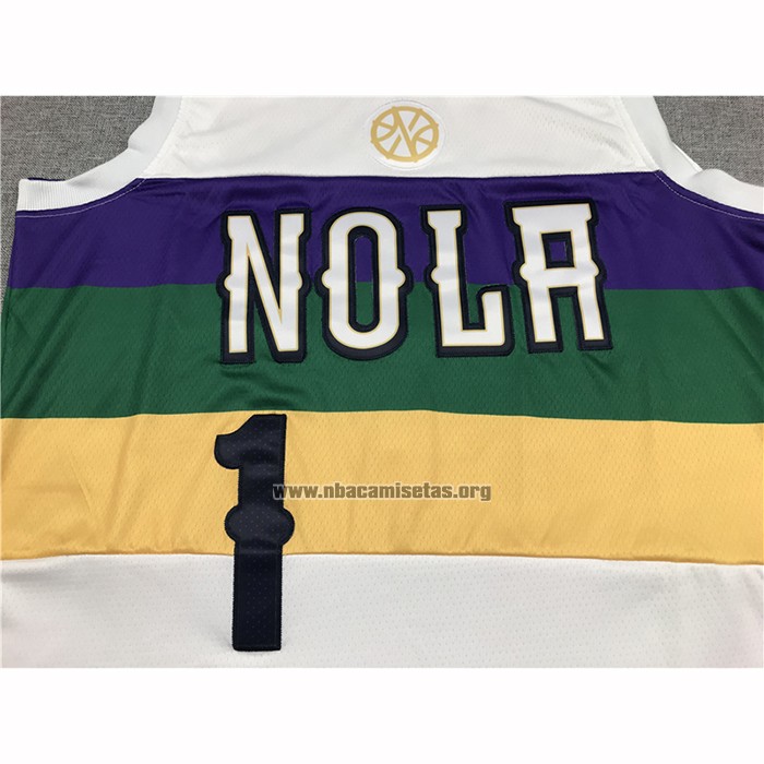 Camiseta New Orleans Pelicans Zion Williamson NO 1 Ciudad 2019-20 Blanco